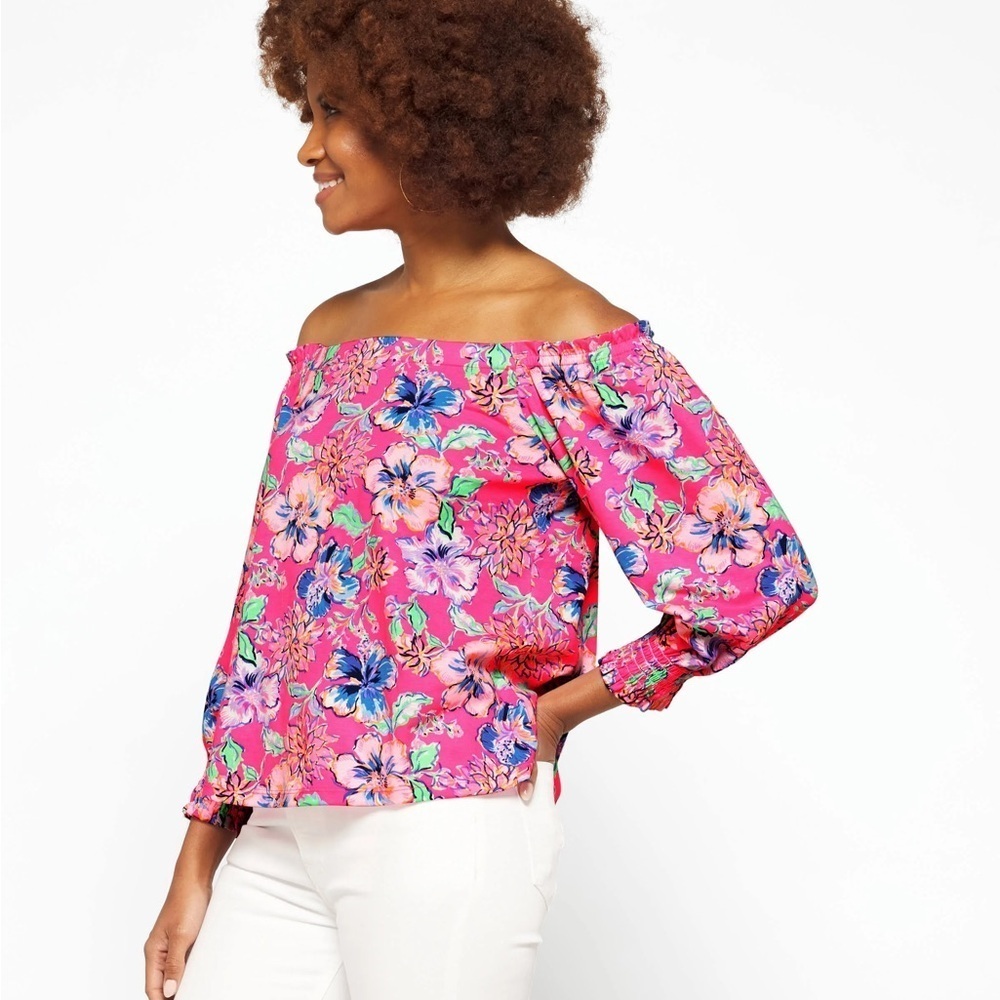 Lilly Pulitzer Off Shoulder Lessa Top